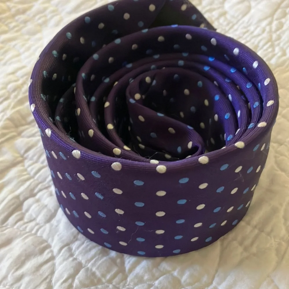Purple Polka Dot Boys Tie